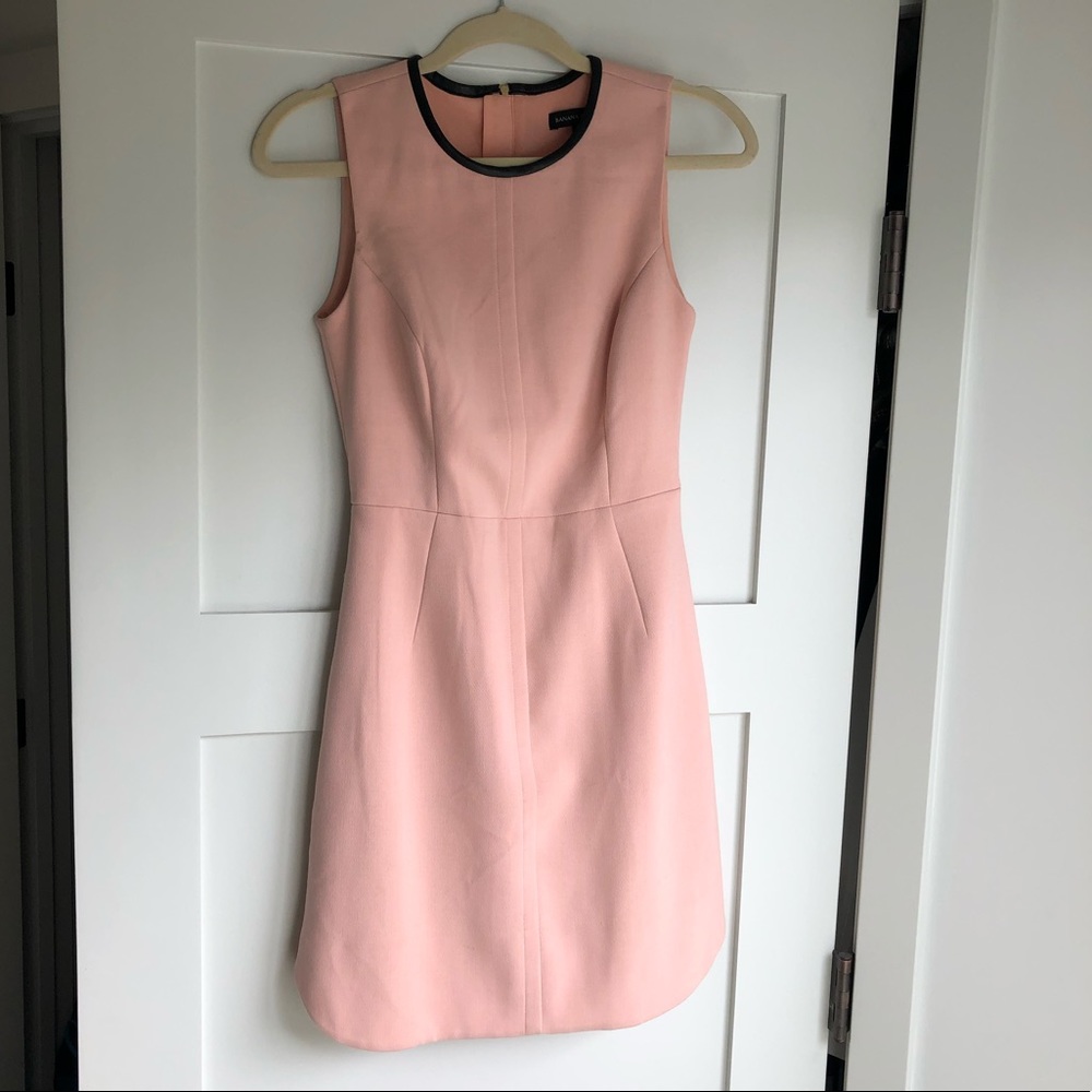 Banana Republic sheath dress with faux leather